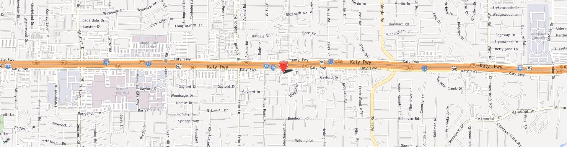 Location Map: 9099 Katy Freeway Houston, TX 77024